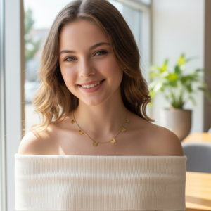 gold stainless steel butterfly necklace—dainty, durable, and tarnish resistant