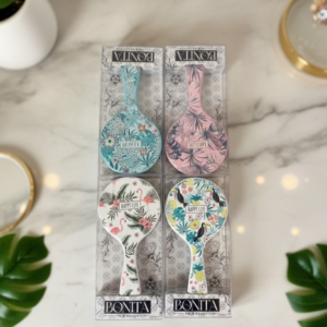 bonita tropical detangling hairbrush | floral & animal print vanity brush